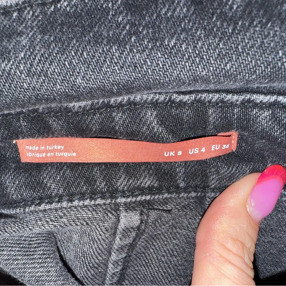 Pilcro Black Button-Front Denim A-Line Skirt- Size 4 - Picture 9 of 10
